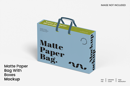 Paper Bag With Boxes Mockup, a Product Mockup by Unerispace