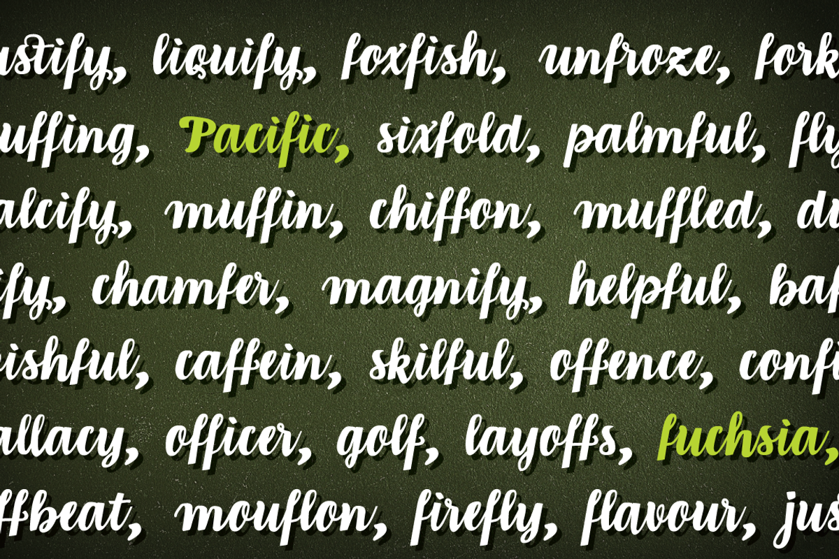 Piambis open type font preview 4