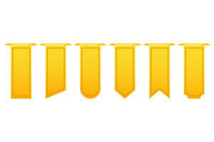 Golden tags. Sale stripe labels, an Object Illustration by Vectorbuum