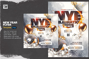 New Year Flyer, a Flyer Template by Tarommir