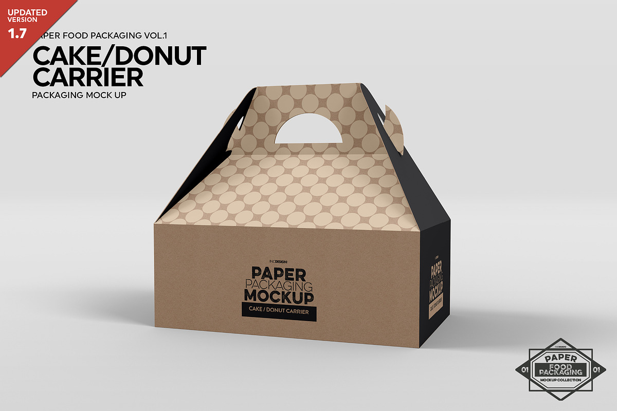 Cake Carrier Packaging Mockup, a Packaging Mockup by INCDesign (Photo 1 of 6)