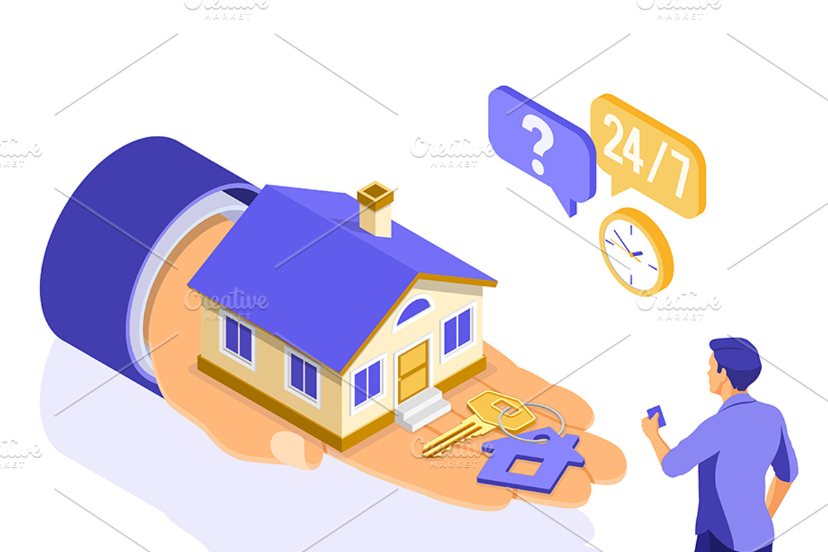 Sale Purchase Mortgage Real Estate, a Finance Illustration by TAlex (Photo 4 of 6)