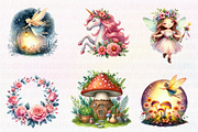Watercolor Fairy Clipart, an Illustration by CreationArt (Thumbnail 4 of 5)