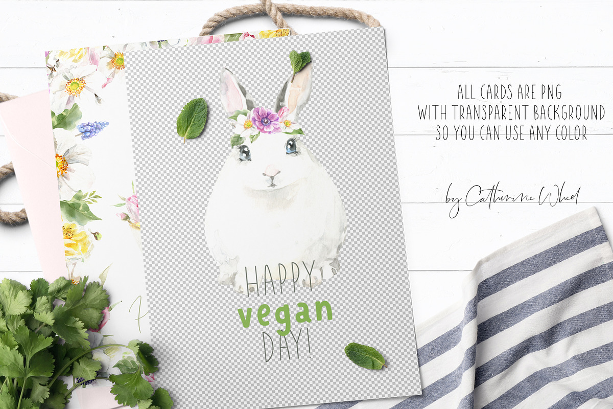 Vegan Cruelty Free Animals Stickers, an Object Graphic by Catherine Wheel (Photo 5 of 12)
