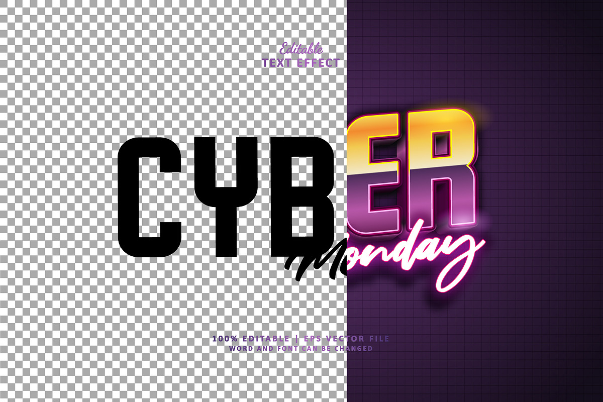 Text Effect Cyber Monday, a Layer Style Add-On by Navy Graphic (Photo 2 of 2)