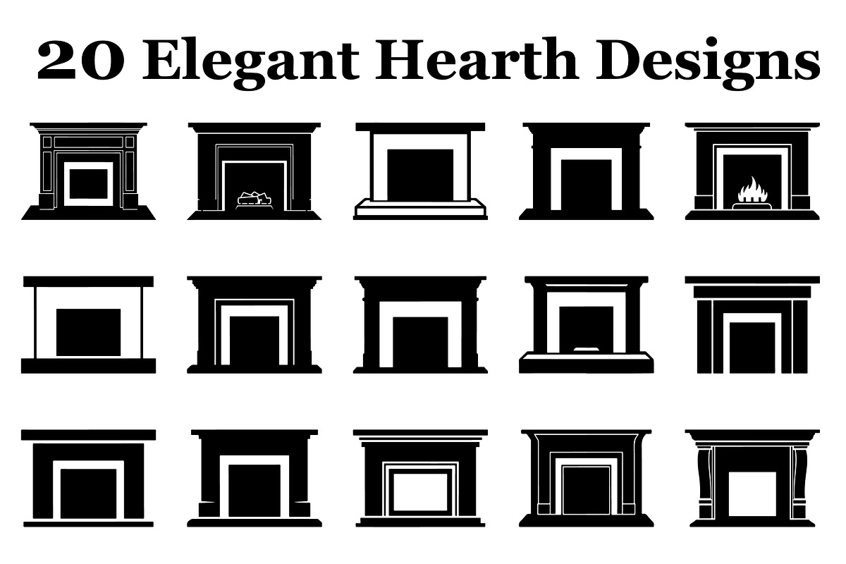 20 Elegant Hearth Designs, a Graphic by Artivon (Photo 1 of 14)