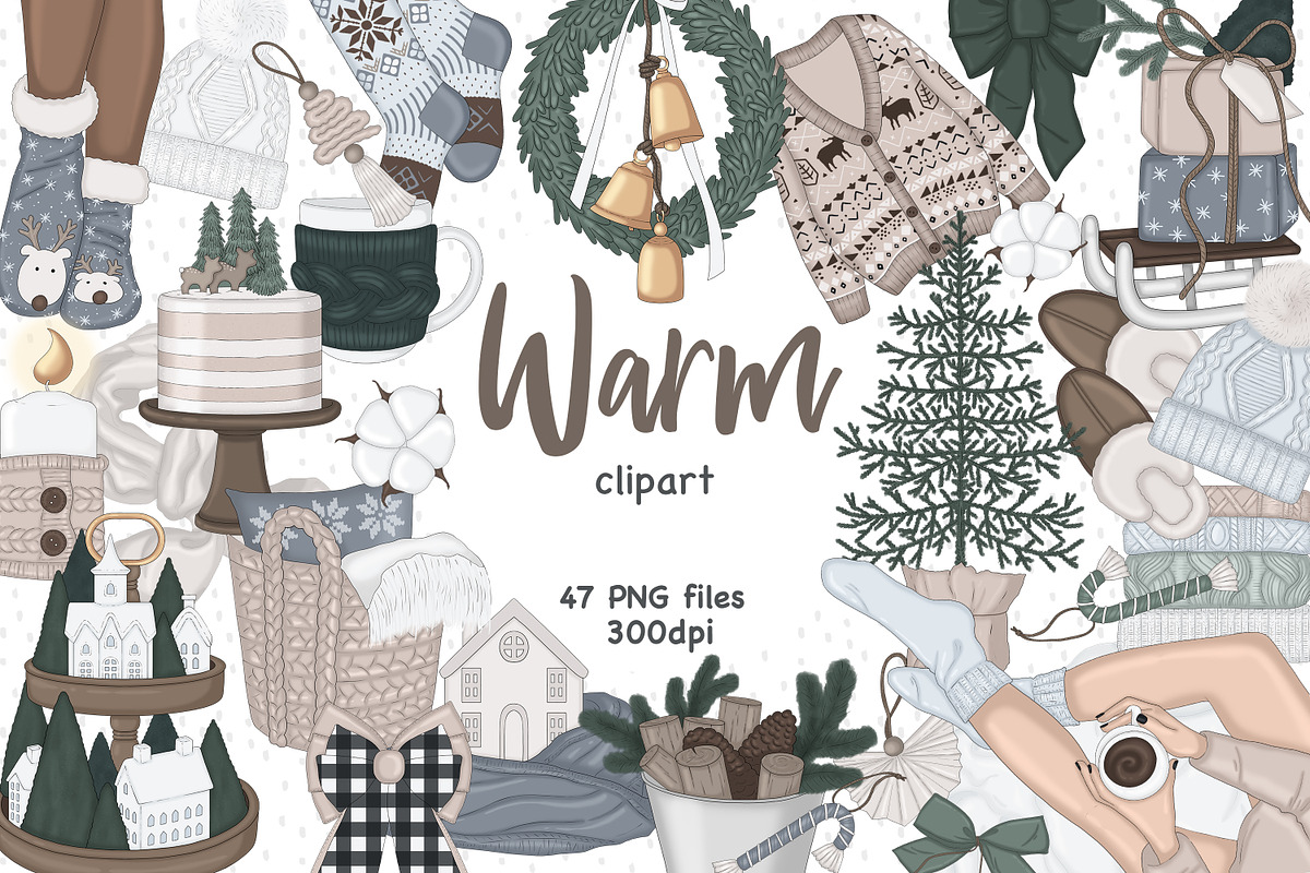 Warm Clipart, an Illustration by GlamArtZhanna (Photo 1 of 3)
