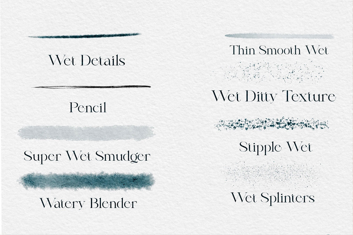 Acquarello Wet Procreate Brushes, a Brush Add-On by KJP Designs (Photo 4 of 10)