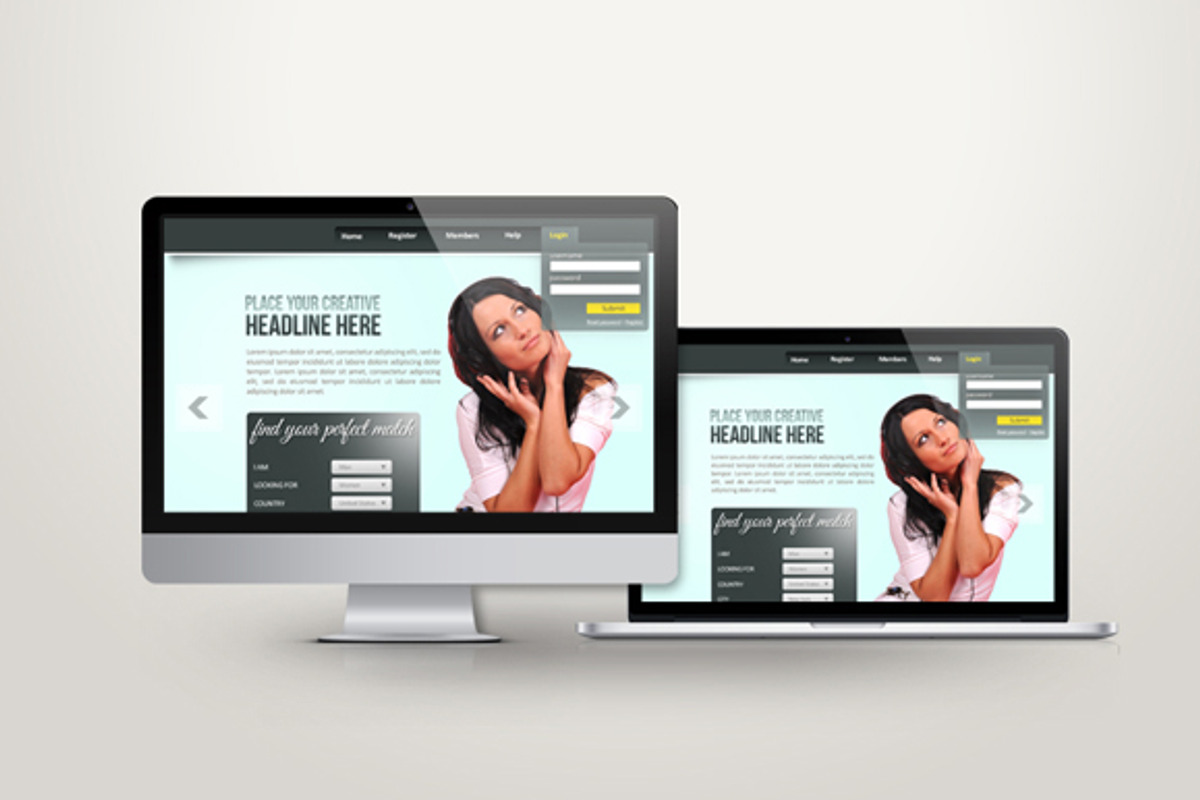Dating Landing Page Template, a Landing Page Template by don_2mba (Photo 3 of 5)