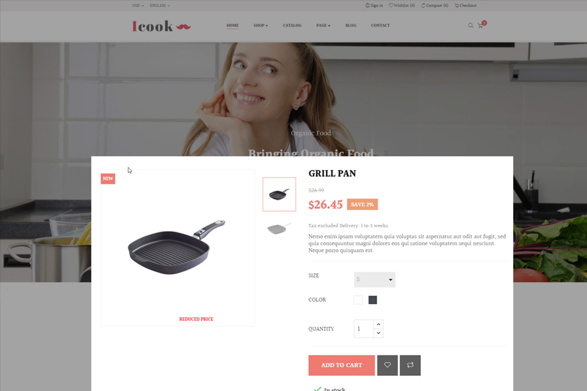 LEO ICOOK - KITCHEN TOOL, COOKWARE,, a Bootstrap Template by LeoTheme (Photo 5 of 8)
