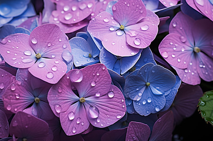 Hydrangea flowers background. Close-up of pink and blue hydrangea flowers with, a Photo by Textures & Backgrounds