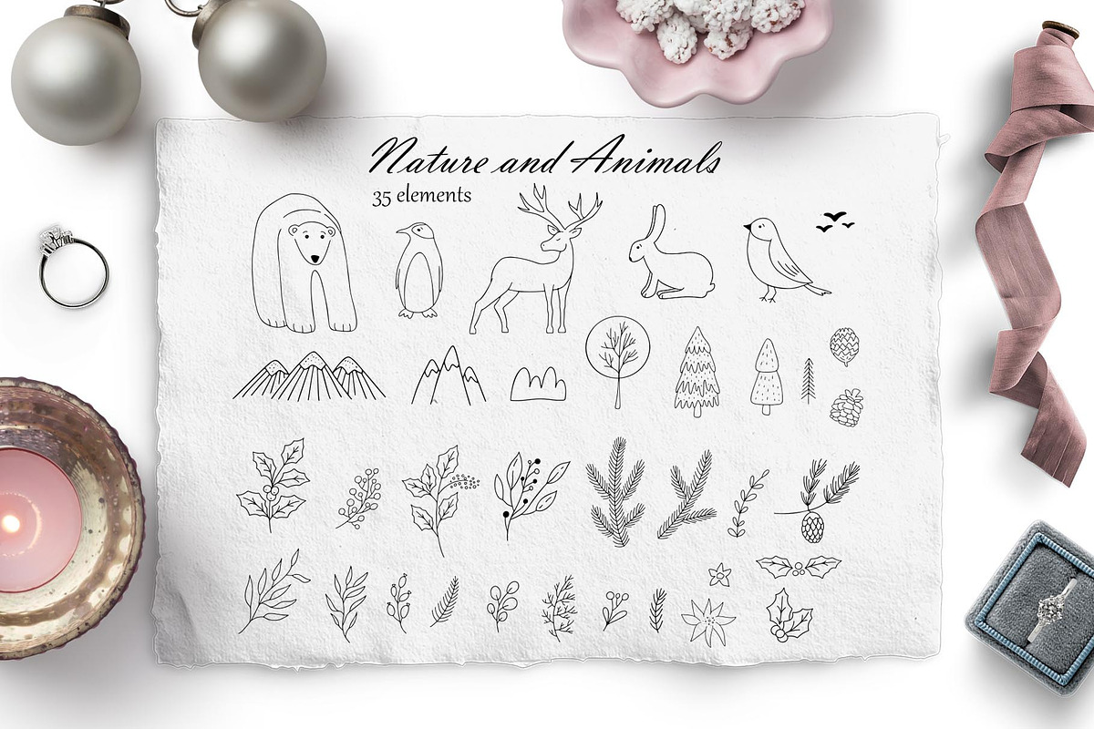 Christmas card map creator, a Seasonal Illustration by Alisovna (Photo 4 of 12)