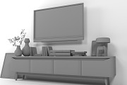 TV stand 1702, a Furniture 3D Model by inDahouze (Thumbnail 9 of 9)