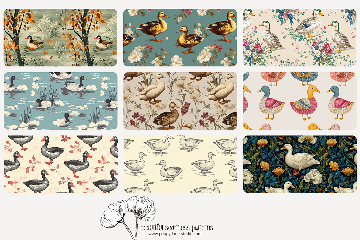 80 duck seamless pattern, a Pattern Graphic by Poppy Lane Studio (Photo 4 of 11)