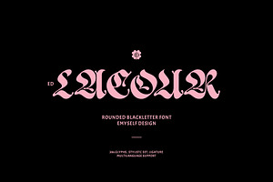 ED Lacour - Blackletter Typeface, a Blackletter Font by Emyself Design