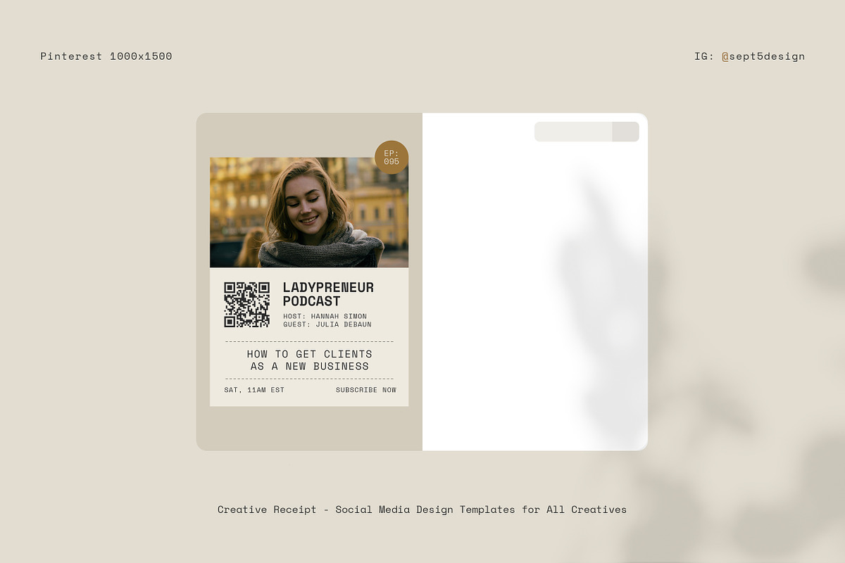 Creative Receipt Social Media Pack, a Social Media Template by September 5th (Photo 16 of 19)