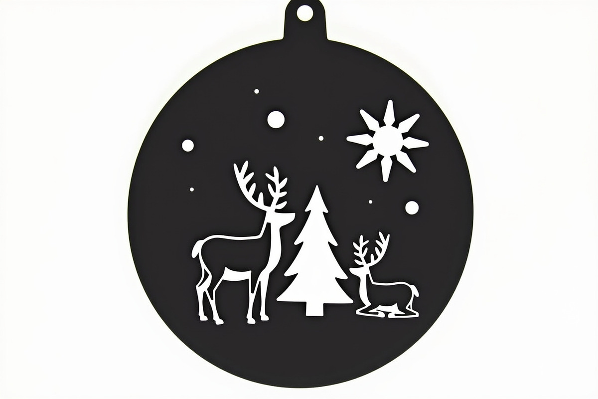 Christmas Laser Cut Ornament Bundle, a Graphic by Designer_Momina (Photo 12 of 16)