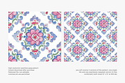 blue pink ornamental seamless patter, a Pattern Graphic by Pink Studio Art (Thumbnail 3 of 4)