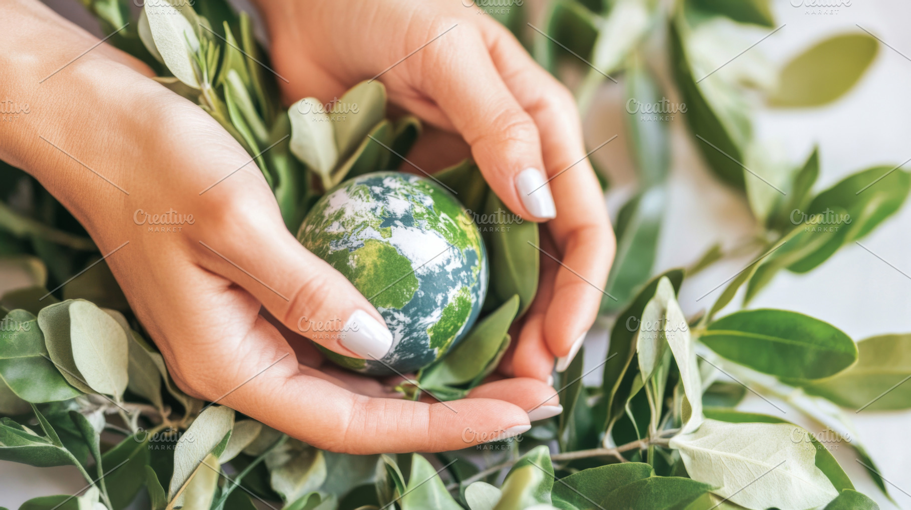 Earth Day concept with hands holding, a Photo by Dvoevnore photos