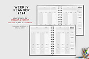 2024 Monday & Sunday Starts planner, a Stationery Template by MNT-Creator (Thumbnail 3 of 10)