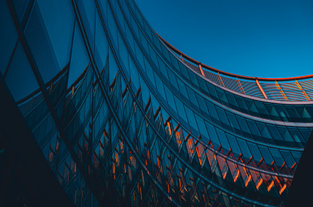Abstract business architecture containing abstract, blue, and building, a Business Photo by Valeryia P.