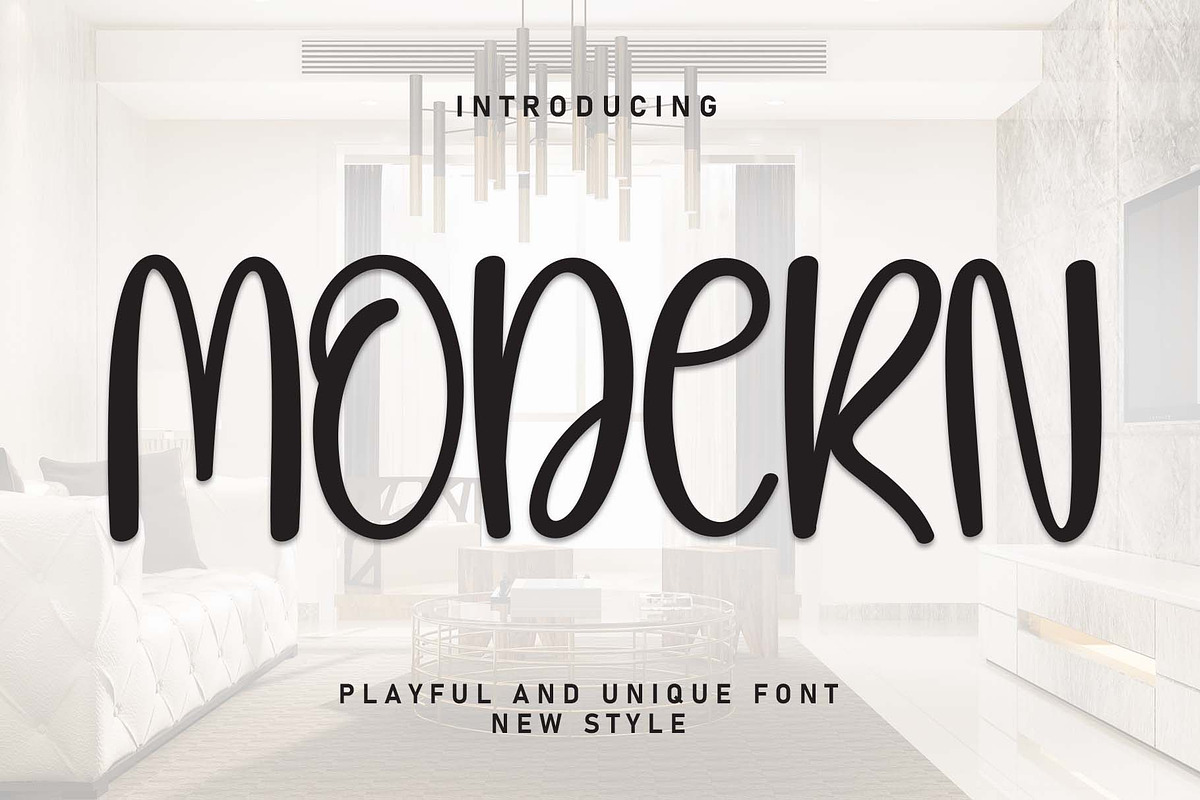 MODERN | Script Font, a Handwritten Font by Scratchones (Photo 1 of 8)