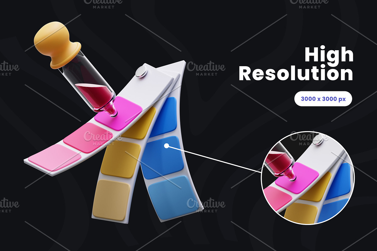 3D Graphic Design Tools Icons, an Object 3D Model by Azam Creative (Photo 3 of 5)