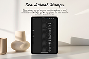 100 Sea Animal Procreate Stamps, a Brush Add-On by Painter Creative Books (Thumbnail 2 of 9)