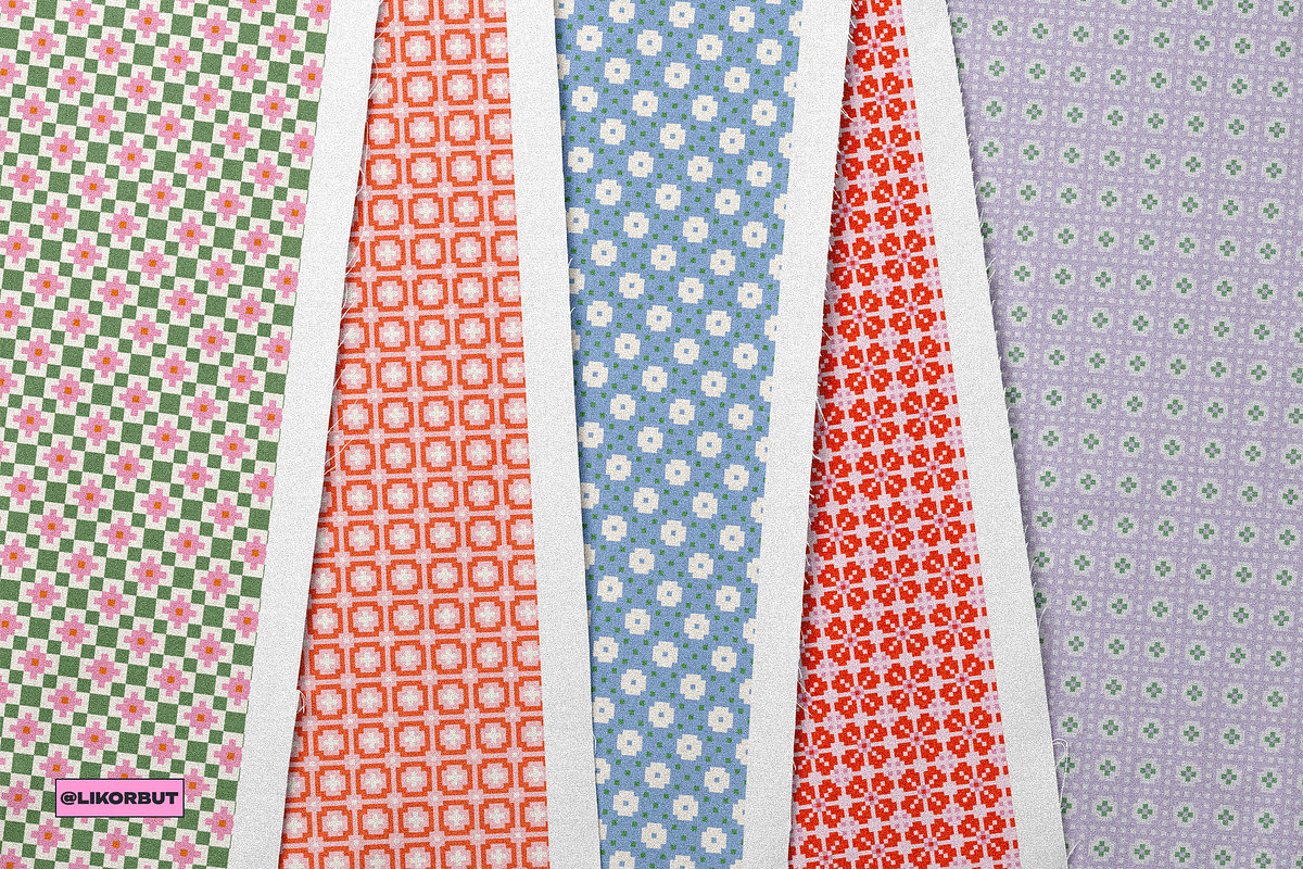 Geometric Jacquard Pixel Pattern, a Pattern Graphic by likorbut (Photo 8 of 11)