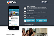 oFame Application Landing Page, a Landing Page Template by IQSIR (Thumbnail 3 of 5)