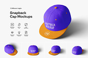 Snapback Cap Mockups, a Merchandise Mockup by artimasa (Thumbnail 1 of 6)