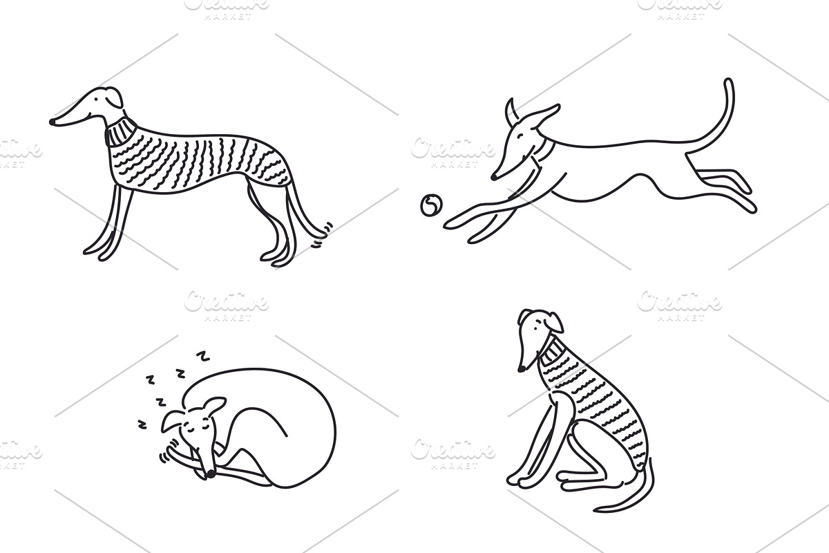 Cute doodle dogs (big collection), an Animal Illustration by Liz Pengilley Studio (Photo 23 of 23)