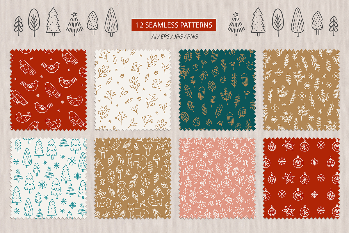 Winter Nature - Hand Drawn Kit, a Seasonal Illustration by miumiu (Photo 3 of 15)