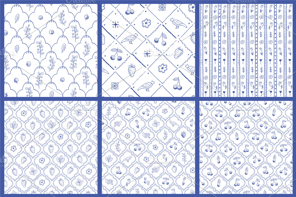 Flowers Birds Berries, a Pattern Graphic by GooseFrol (Photo 5 of 18)