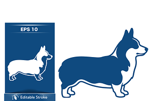 Charming Corgi Vector Art, an Object Illustration by CarWrap design