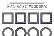 Blue and white greek meander brushes, a Brush Add-On by ekmelica (Thumbnail 5 of 5)