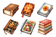 Watercolor Autumn Books Clipart, an Illustration by Daily.Designs (Thumbnail 5 of 5)
