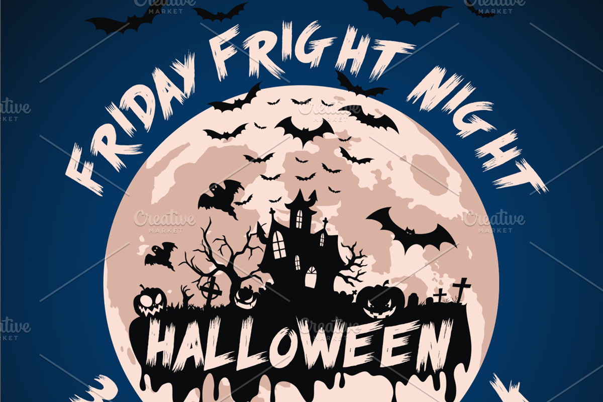 Halloween Friday Fright Night Flyer, a Flyer Template by Dizaino-paslaugos (Photo 1 of 3)