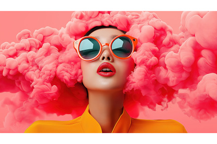 A stylish Asian woman wearing orange, a Beauty & Fashion Photo by Sergey Kotenev