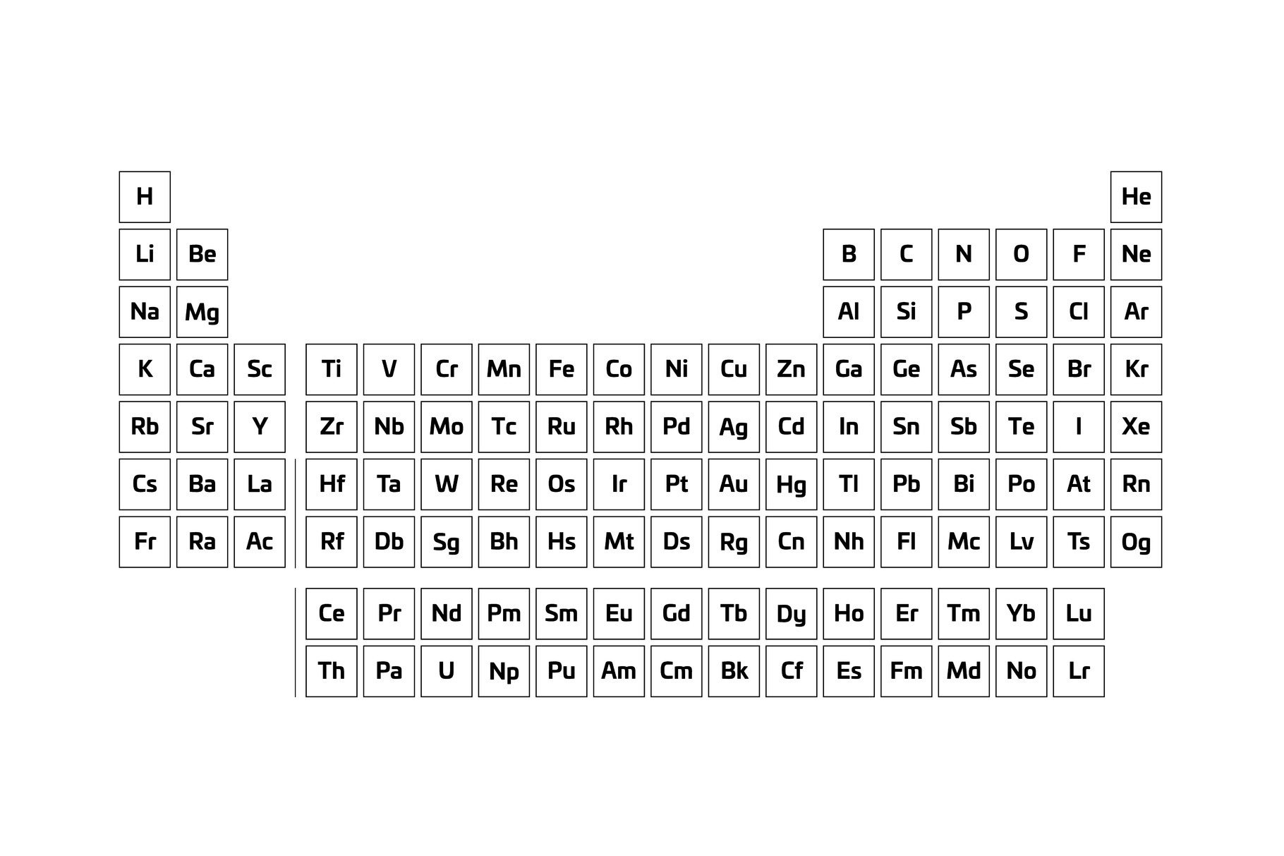 Periodic table of elements. Simple | Education Illustrations ~ Creative ...