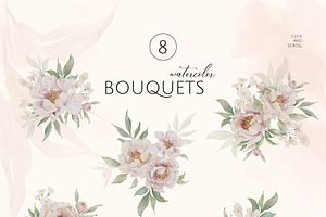 ROMANTIC PEONIES Watercolor Set