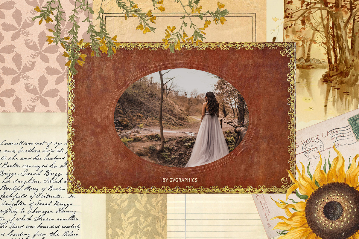 The Archive, Autumn | Vintage Kit, a Texture Graphic by GVGraphics (Photo 3 of 16)