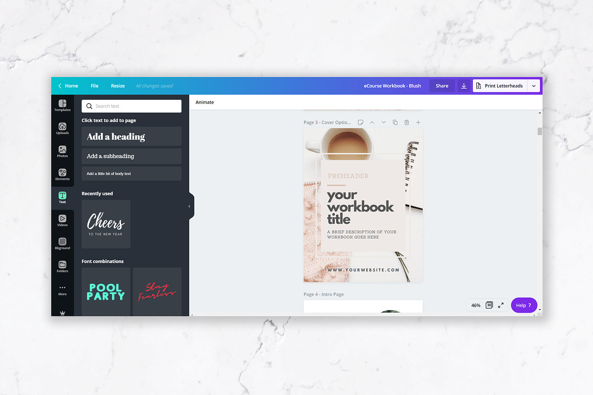 Workbook Template for Canva | Blush, a Magazine Template by Thirty One Palms Studio (Photo 10 of 10)