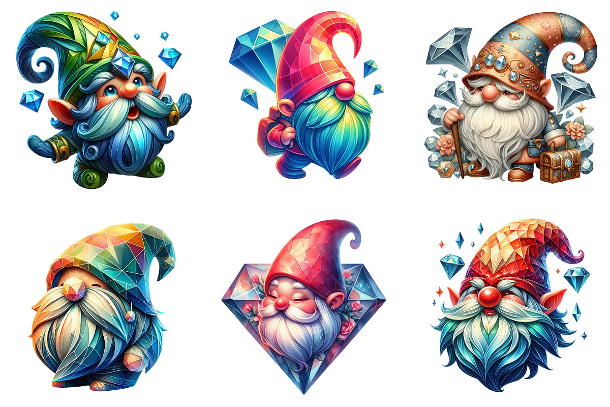 Diamond Gnome Sublimation Clipart, a Graphic by CitraGraphics (Photo 3 of 4)