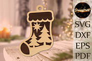 Christmas Stocking Ornament SVG, an Object Graphic by DreamPrint404 (Thumbnail 1 of 4)