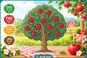 Apple Orchard Clipart Bundle, an Object Illustration by Actual Pixel (Thumbnail 3 of 22)
