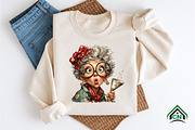 Whimsical Old Lady Birthday Clipart, an Illustration by Craft Nest (Thumbnail 9 of 12)