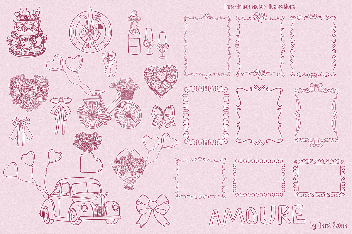 Whimsical Romance. Hand-Drawn Doodle, an Object Graphic by Designwork (Photo 10 of 11)