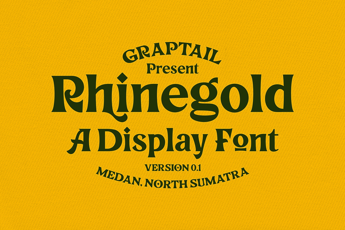 Rhinegold - Display Font, a Sans Serif Font by Graptail (Photo 1 of 13)