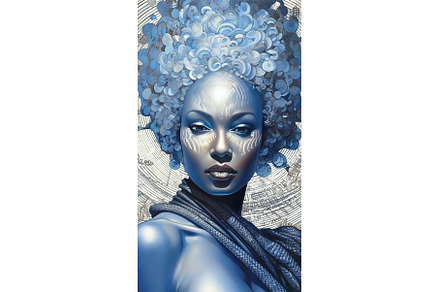 woman in blue and silver, a Beauty & Fashion Photo by Neirfy
